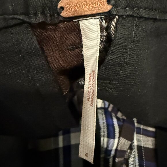 Free People 💋 Joey Menswear Trouser \\ Brown Plaid, Straight Leg // Size 4 - Picture 7 of 10